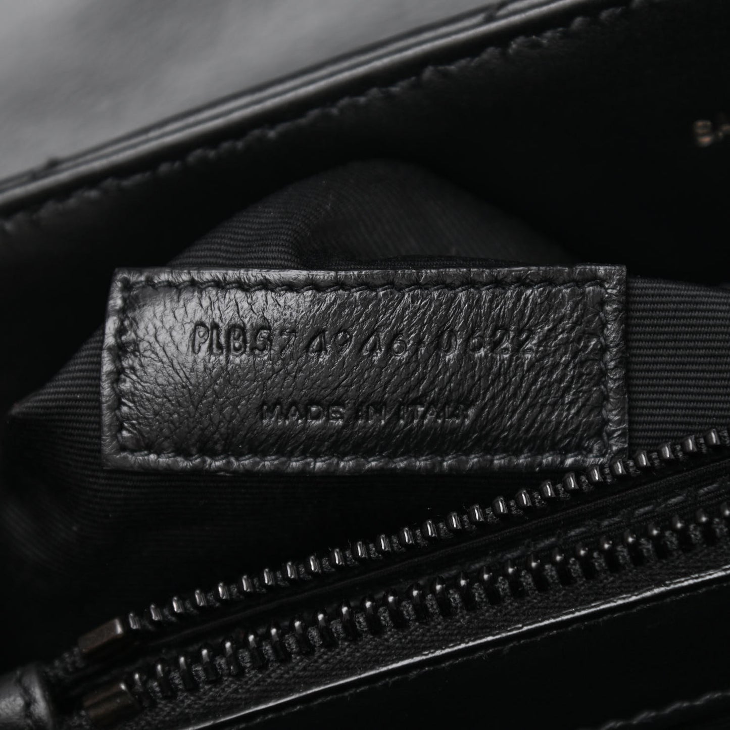 Calfskin Y Quilted Monogram Monochrome Medium Loulou Chain Satchel Black