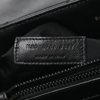 Saint Laurent Calfskin Y Quilted Monogram Monochrome Medium Loulou Chain Satchel Black 7 of 8