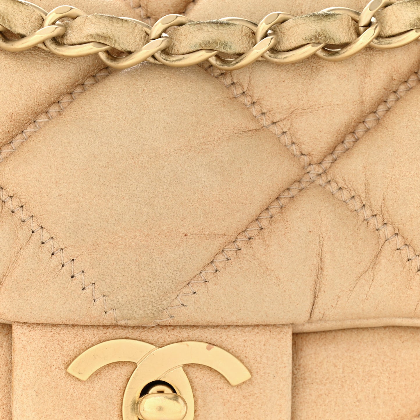 Calfskin Small Bubble Quilt Flap