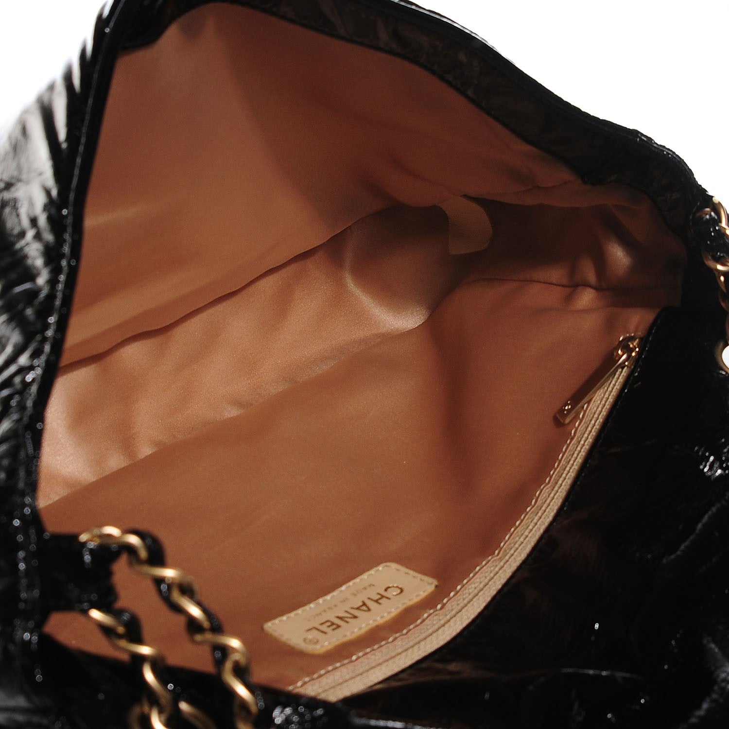 Chanel Vinyl Medium Rock and Chain Flap Black 5 of 7
