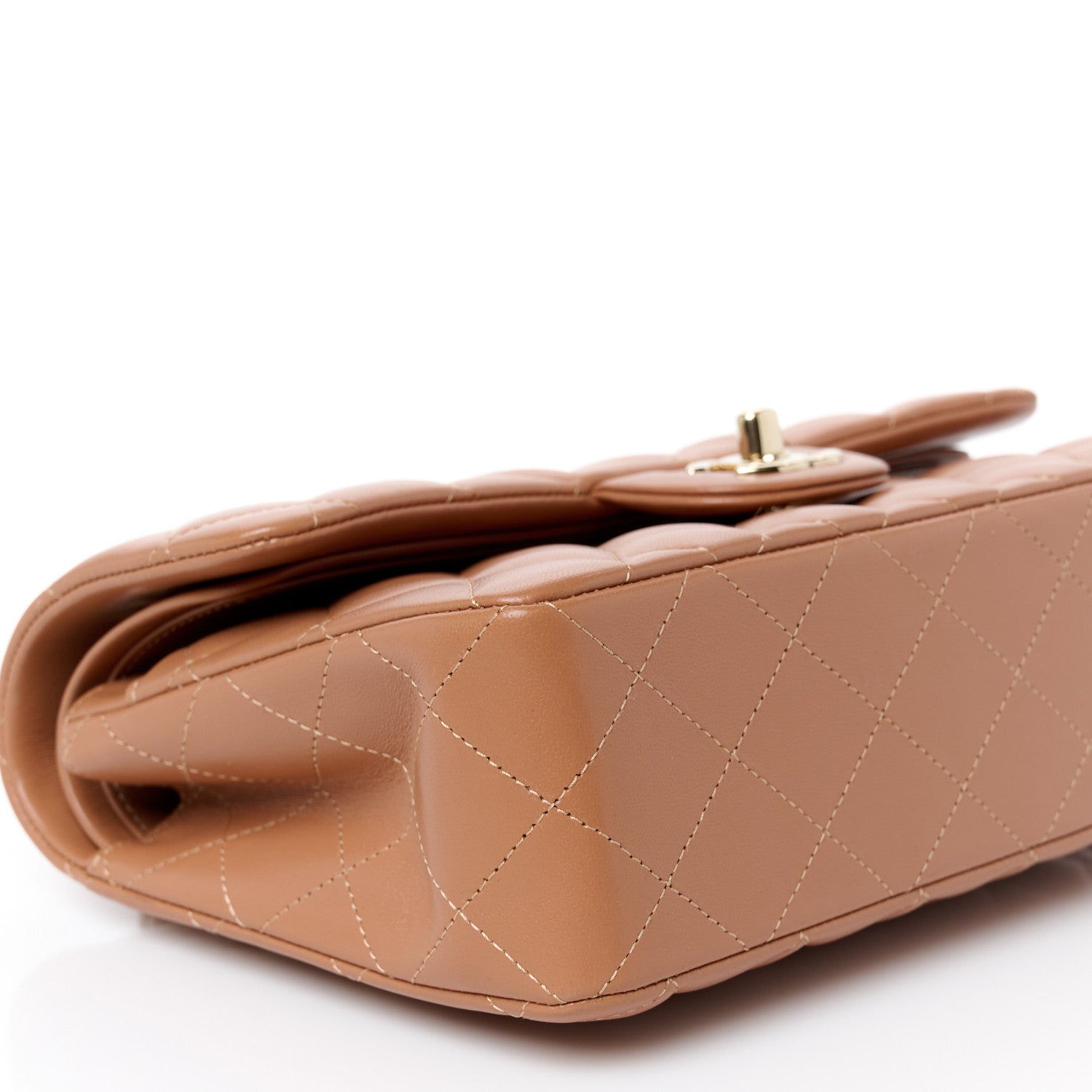 Chanel Lambskin Quilted Small Double Flap Brown 10 of 12