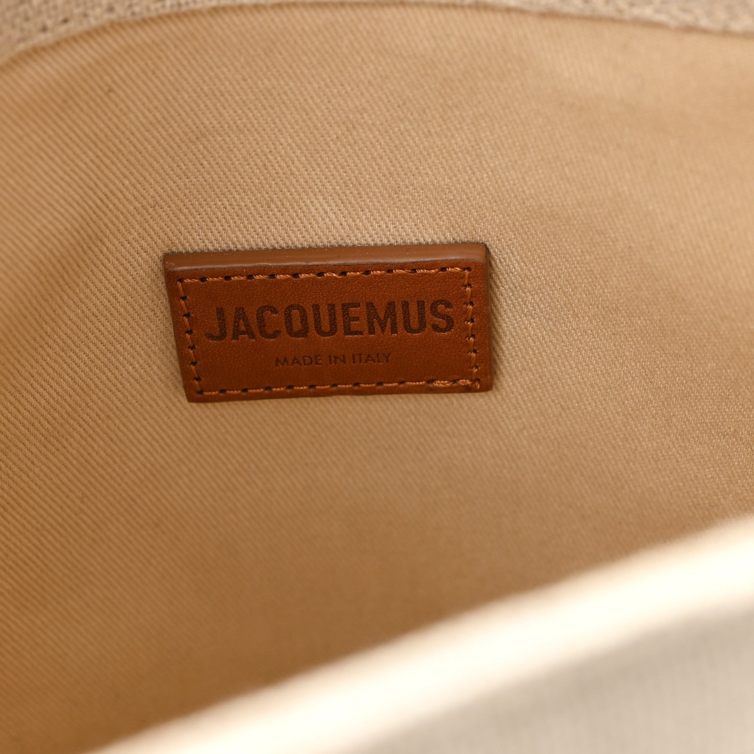 Jacquemus Canvas Calfskin Le Petit Filet Pralu Natural 6 of 10
