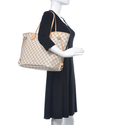 Louis Vuitton Damier Azur Neo Neverfull MM Rose Ballerine 2 of 11