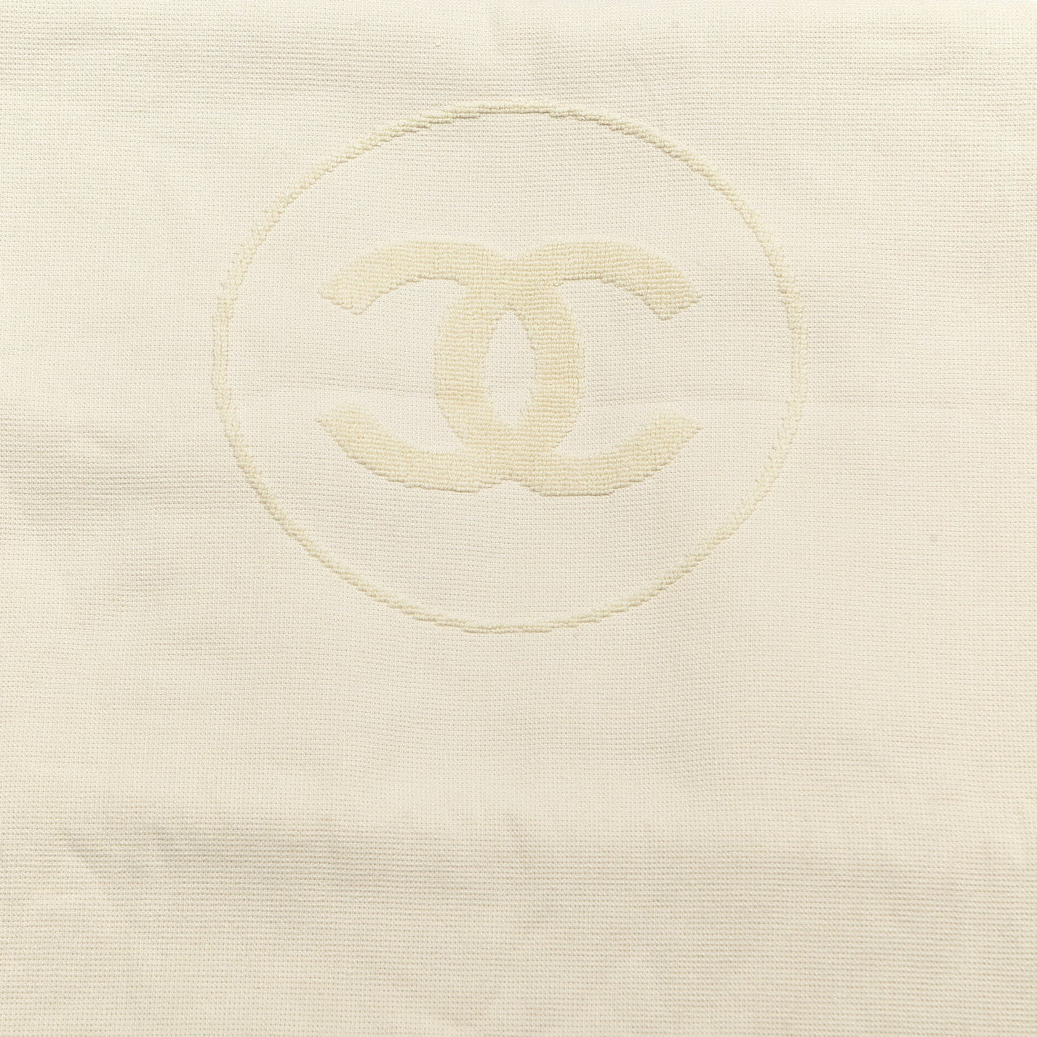 Chanel Terry Cotton CC Beach Towel Off White 2 of 3