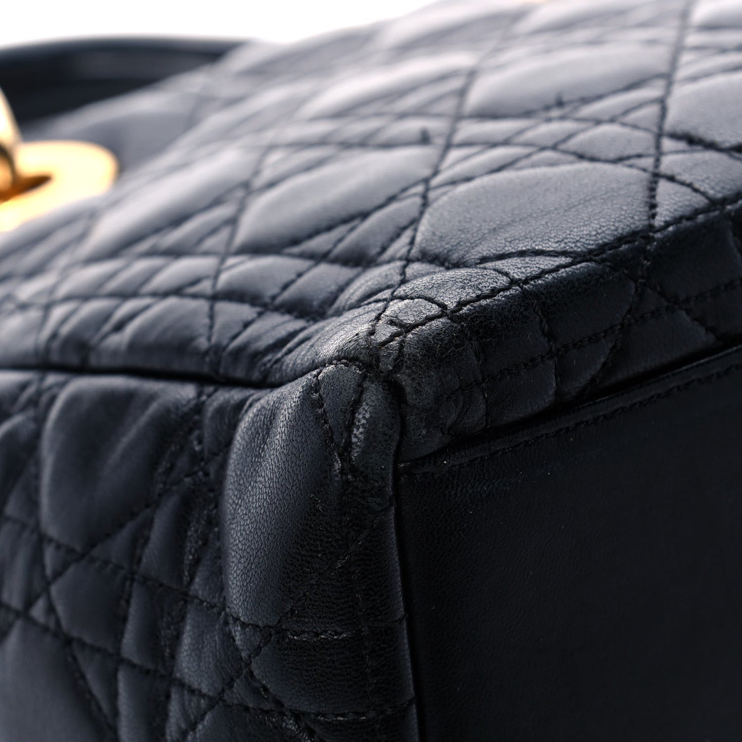 Lambskin Cannage Medium Lady Dior Black