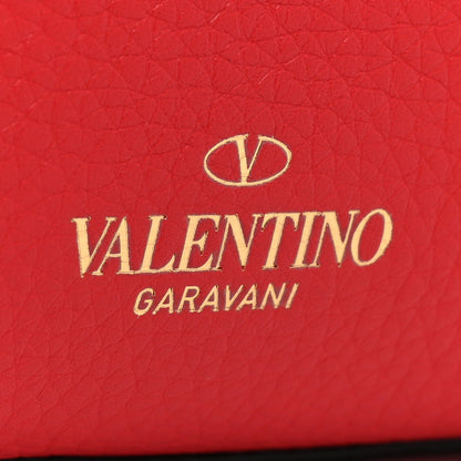 Valentino Garavani Grained Calfskin Small Rockstud Shoulder Tote Rouge Pur 10 of 10
