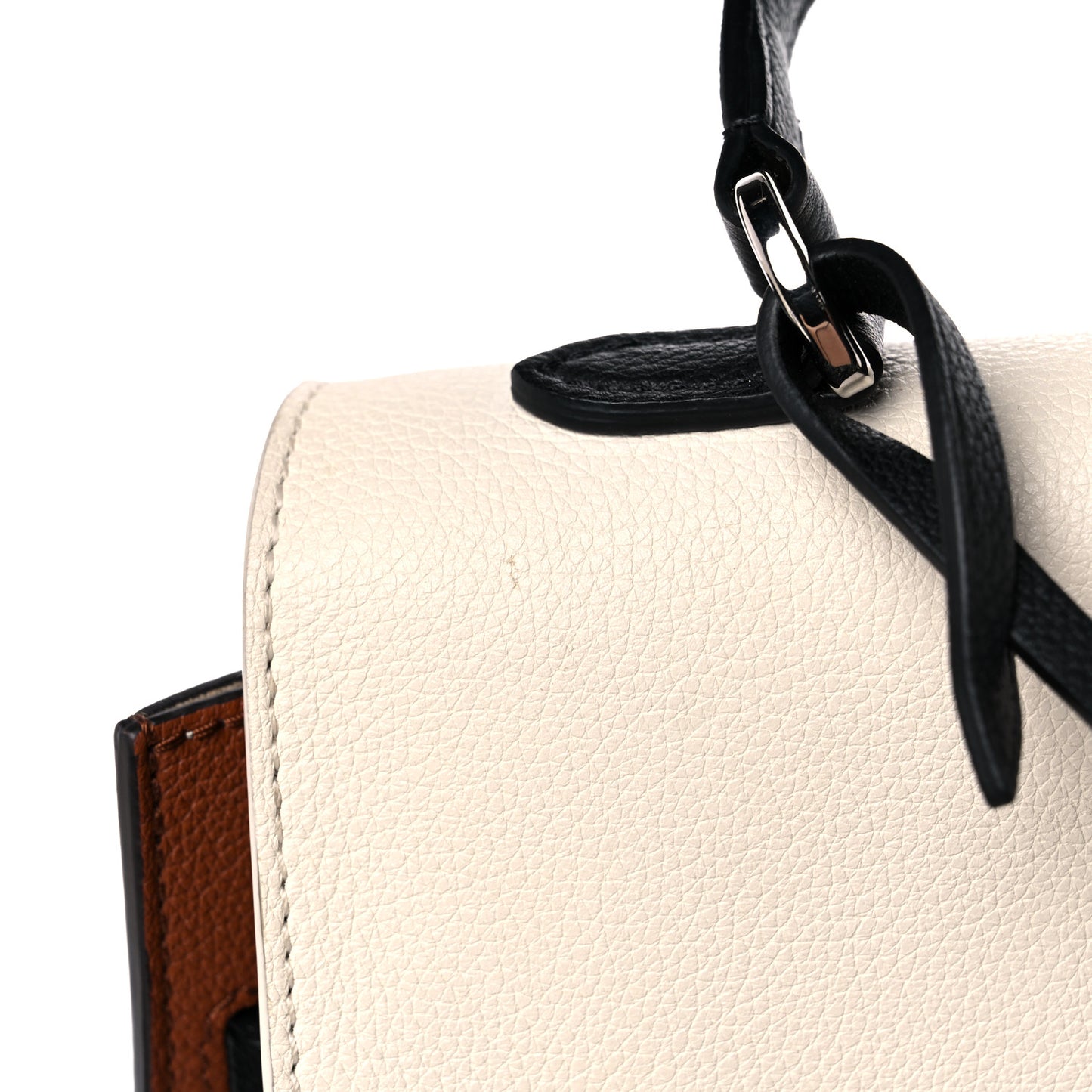 Soft Calfskin Lockme Ever BB Carmel Quartz Black