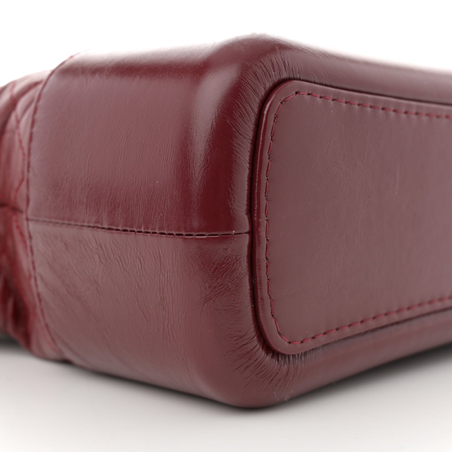 Aged Calfskin Quilted Medium Gabrielle Hobo Burgundy