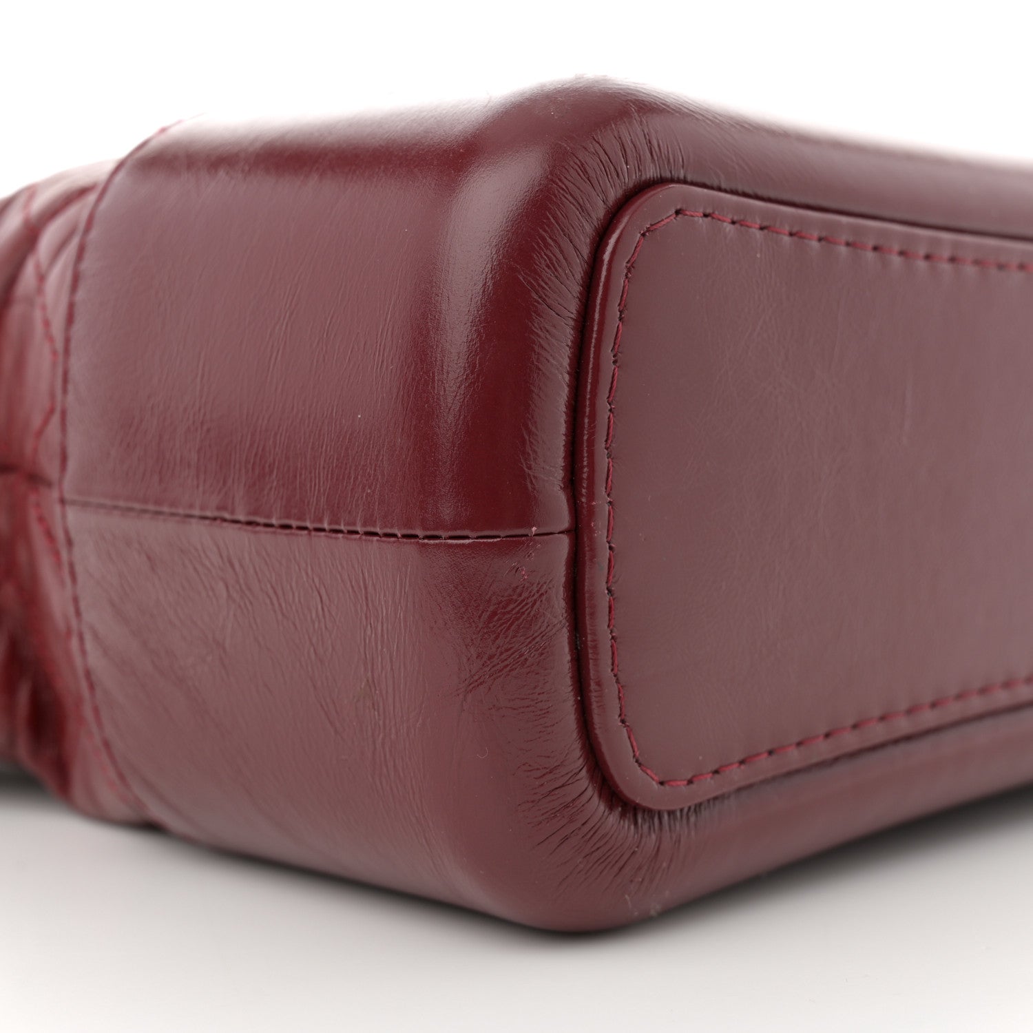 Chanel Aged Calfskin Quilted Medium Gabrielle Hobo Burgundy 9 of 13