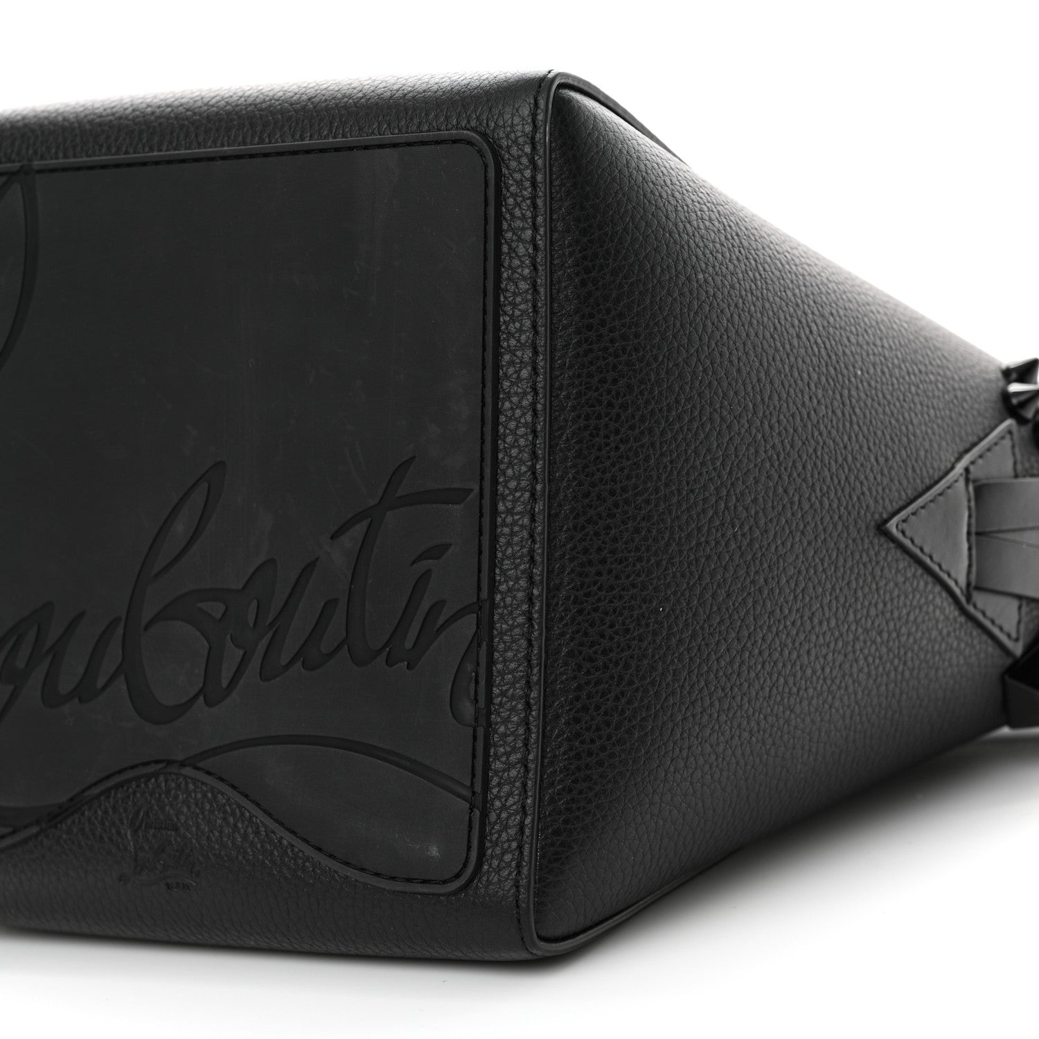 Christian Louboutin Calfskin Empire Spike Studded Mini Cabachic Bucket Bag Black 10 of 13
