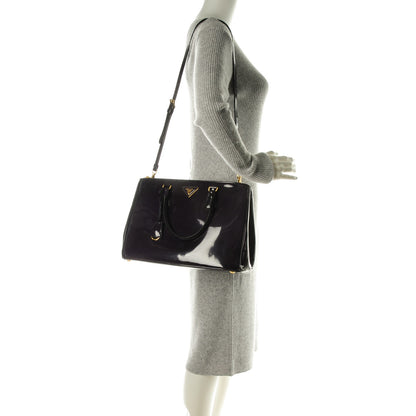 Prada Spazzolato Large Galleria Double Zip Tote Viola Fume 2 of 8