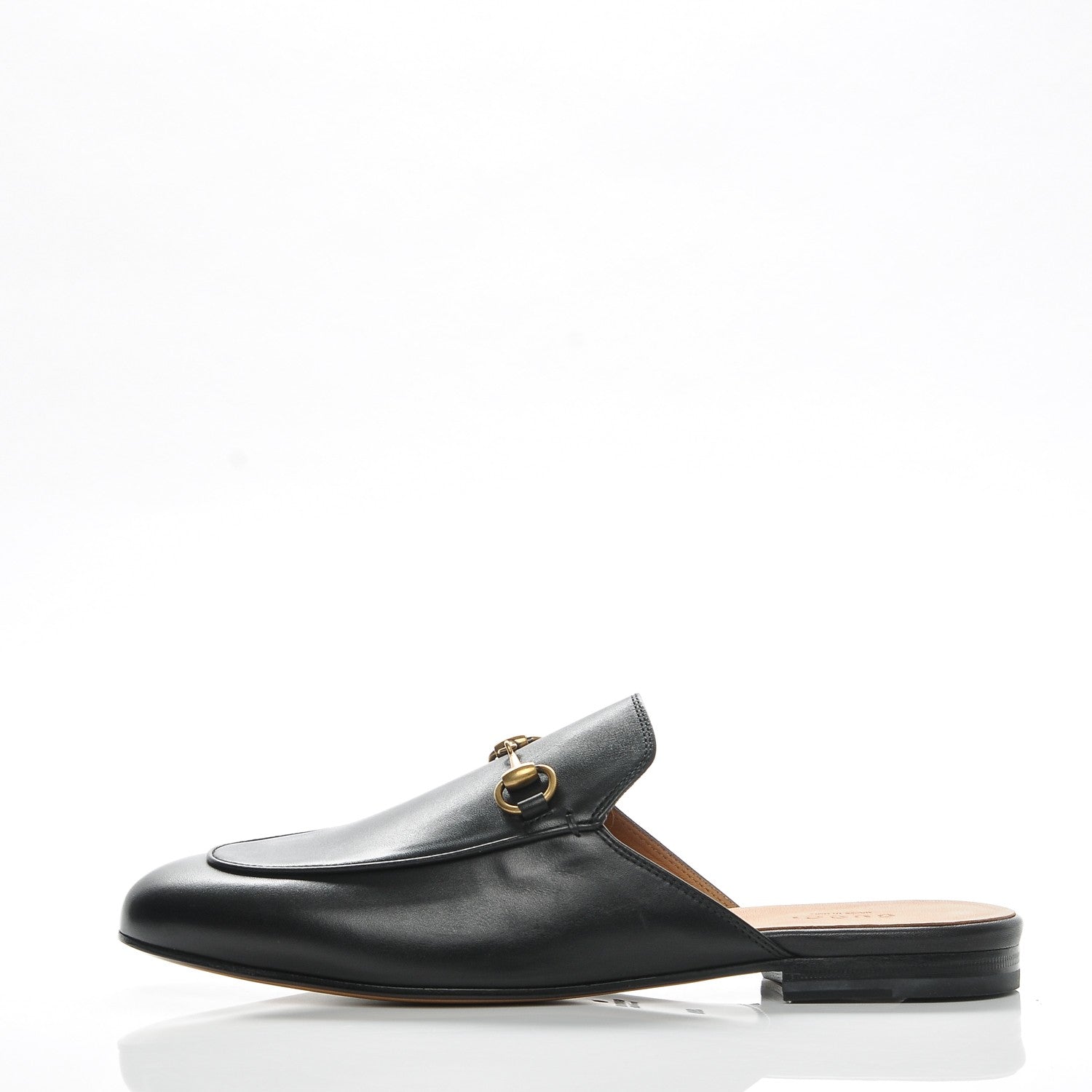 Gucci Calfskin Womens Princetown Slippers 39.5 Black 1 of 6