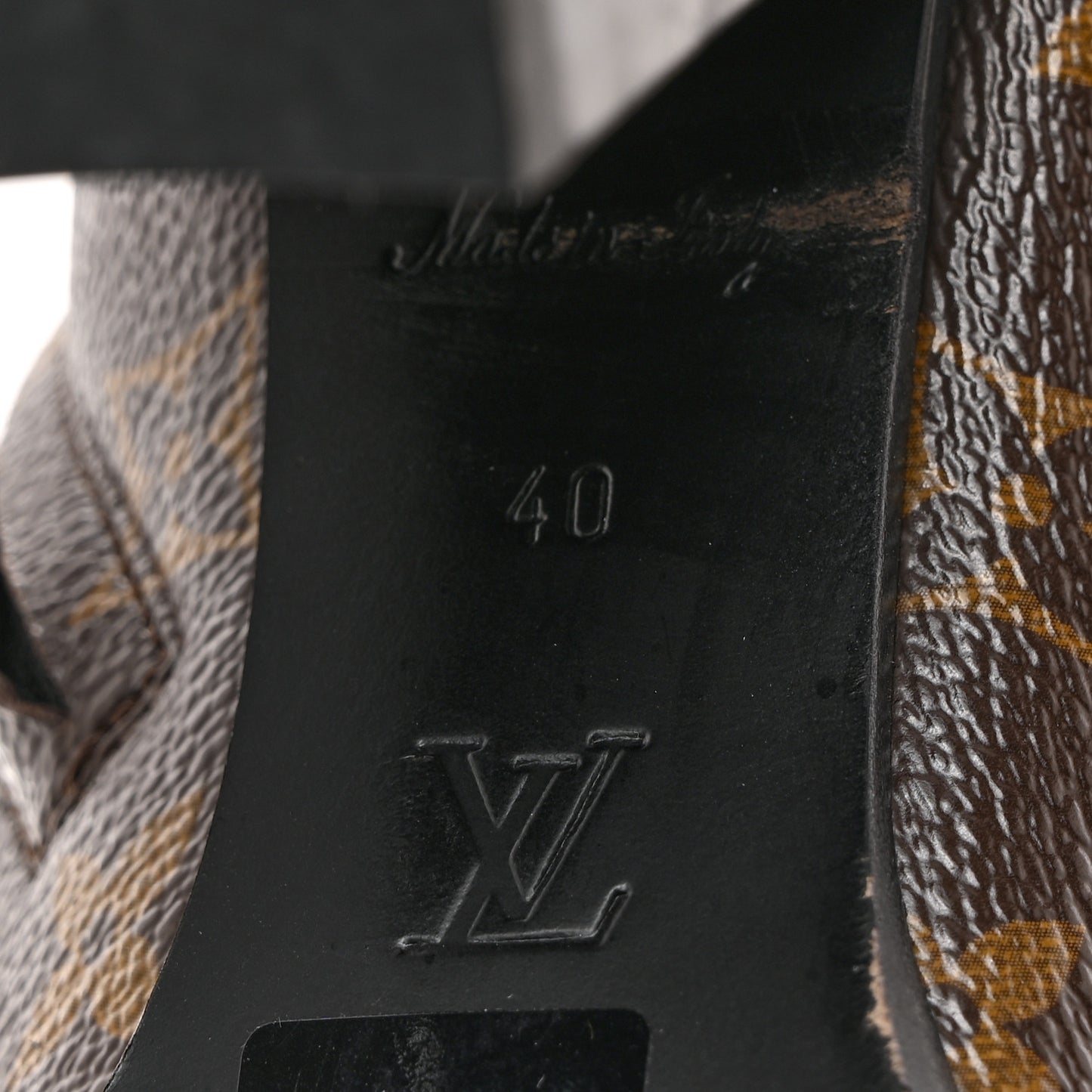 Patent Calfskin Monogram Star Trail Ankle Boots 40 Black
