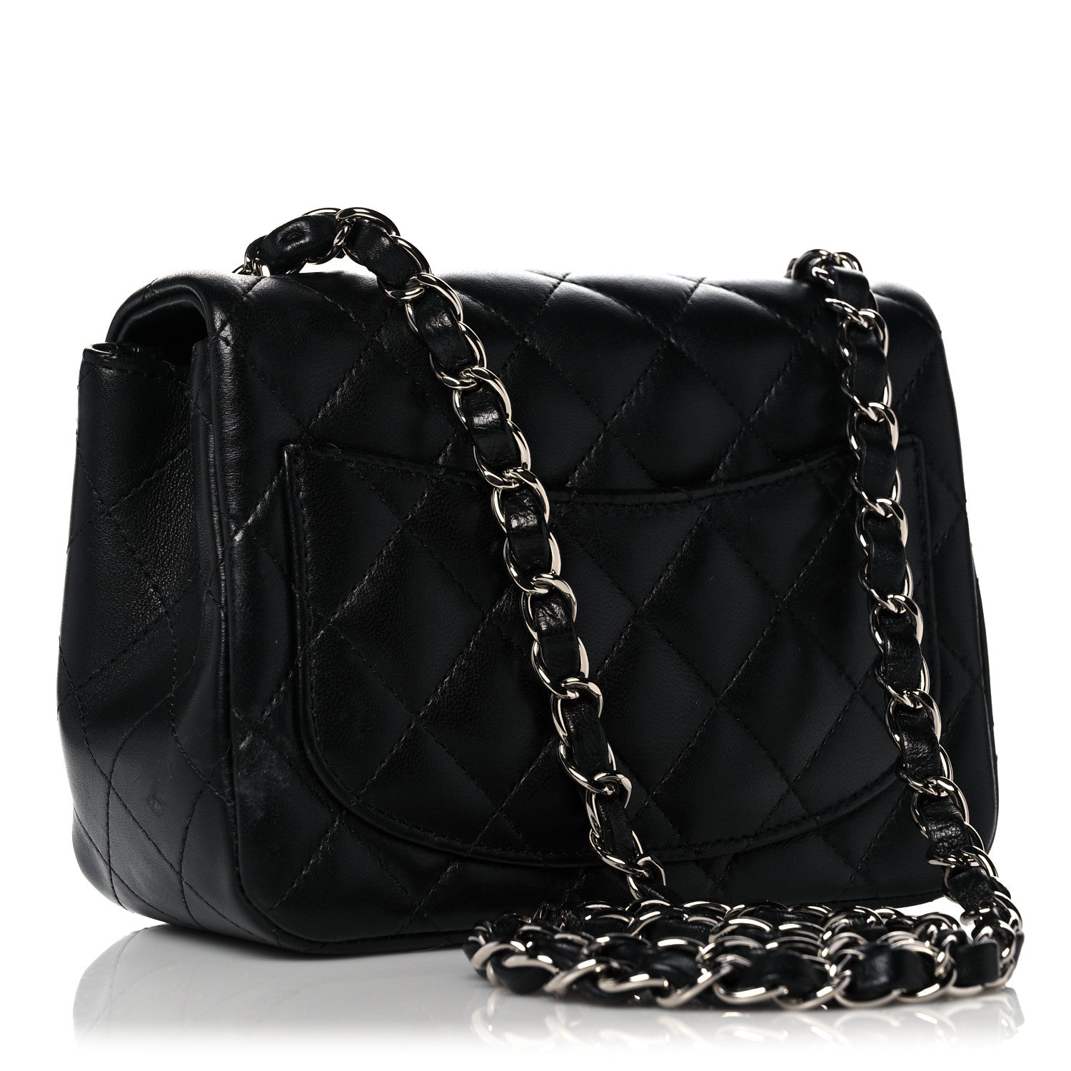 Chanel Lambskin Quilted Mini Square Flap Black 3 of 14
