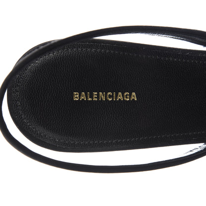 Balenciaga Satin Pointed Toe Knife Slingback Mules 41 Black 7 of 9