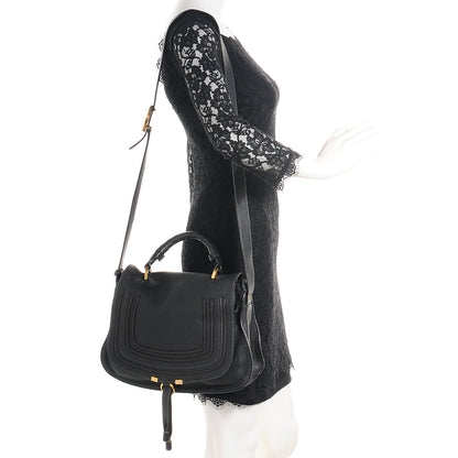 Chloe Calfskin Medium Marcie Top Handle Bag Black 2 of 10