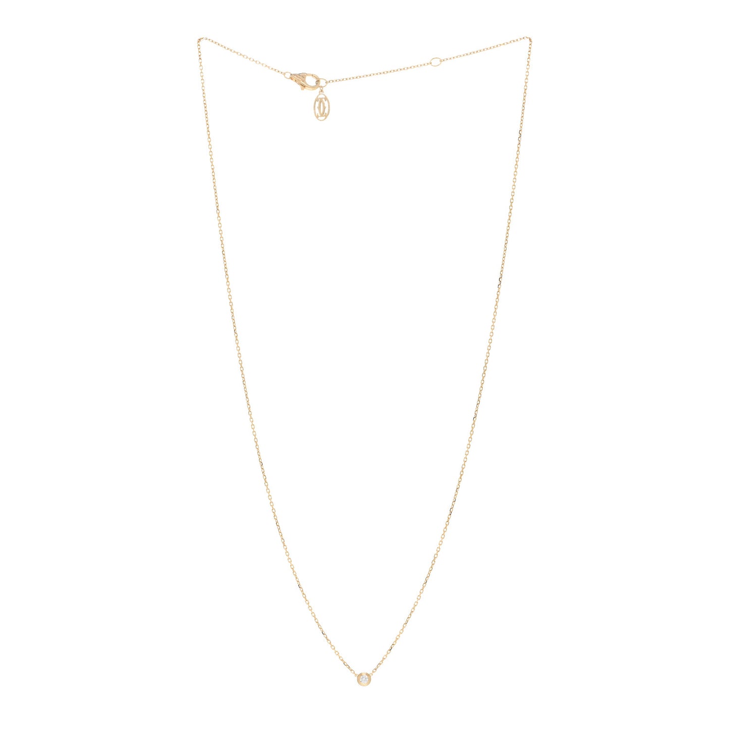 18K Yellow Gold Diamond XS D'Amour Pendant Necklace