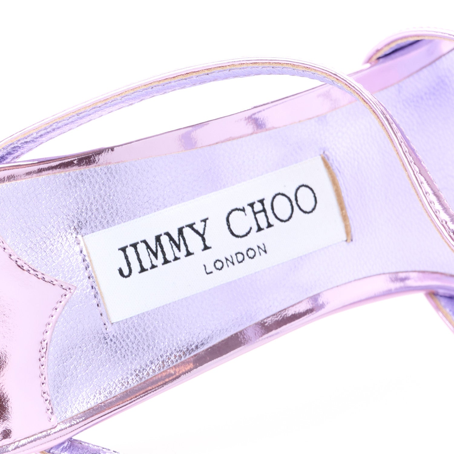 Jimmy Choo Metallic Calfskin Anise 95 Sandals 39.5 Purple 7 of 10