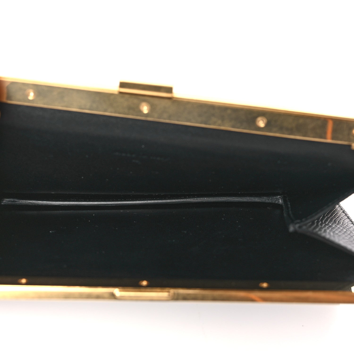 Celine Lizard Mini Clasp Clutch Bag Black 5 of 10