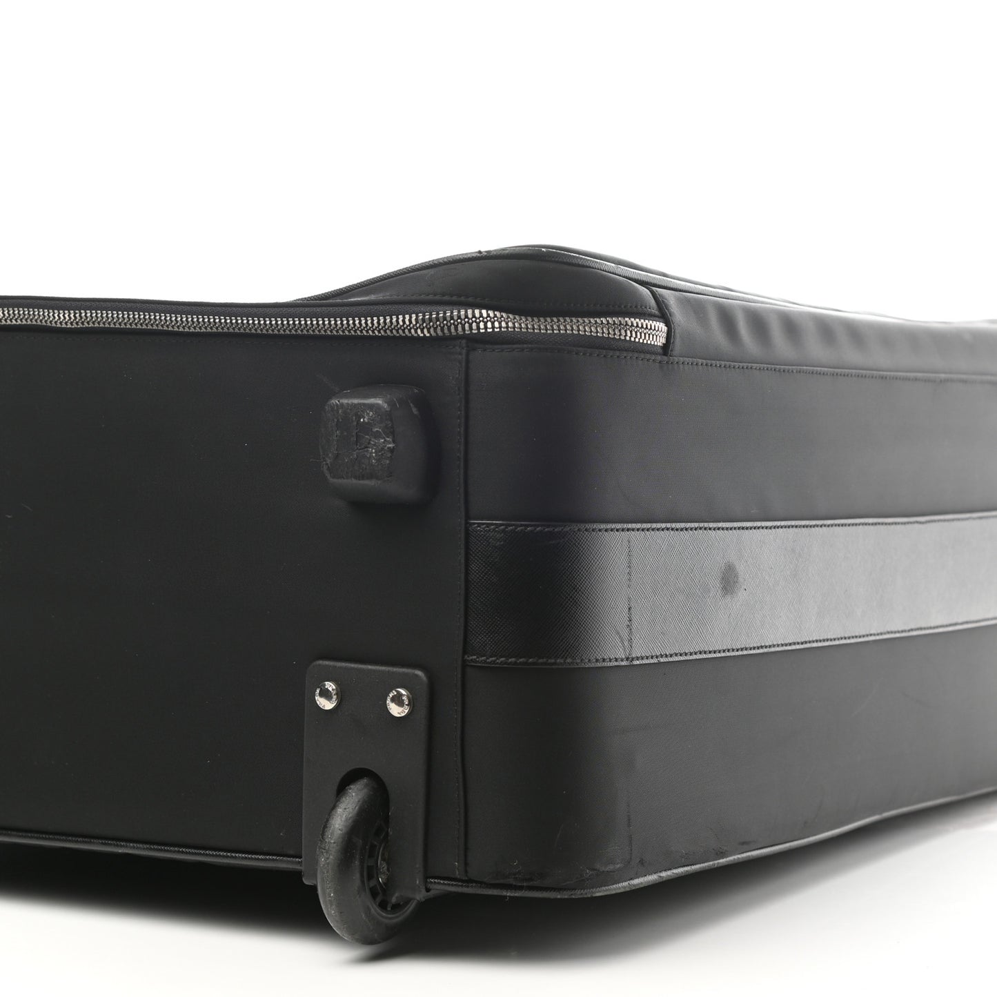 Tessuto Nylon Saffiano Suitcase Black
