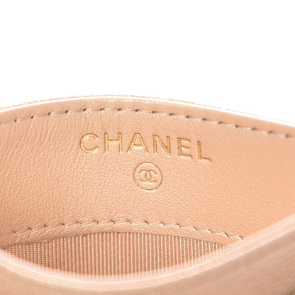 Chanel Iridescent Caviar Quilted Card Holder Beige 6 of 9