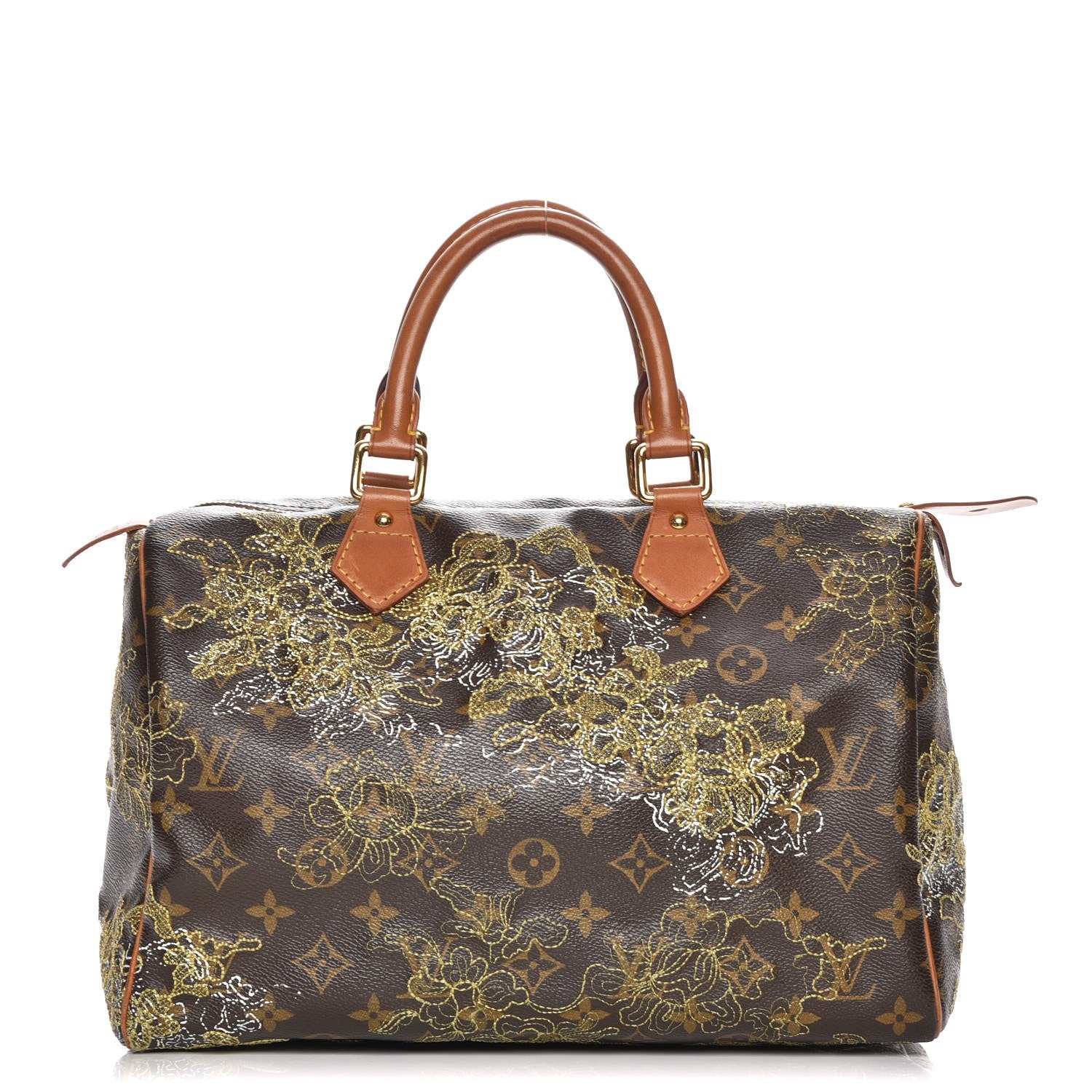 Louis Vuitton Monogram Dentelle Speedy 30 Gold 1 of 12