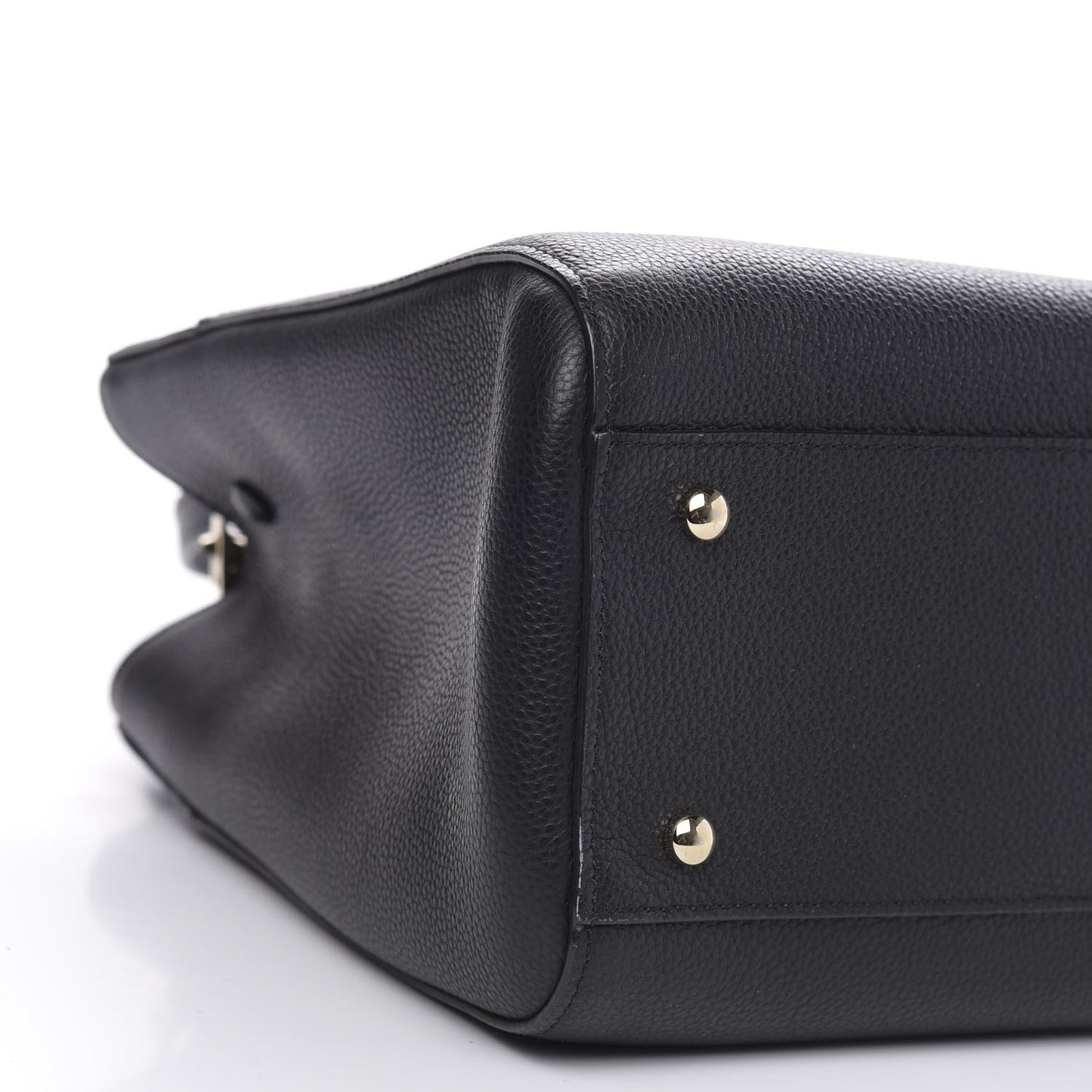 Grained Calfskin Small Neo Executive Shopper Tote Black