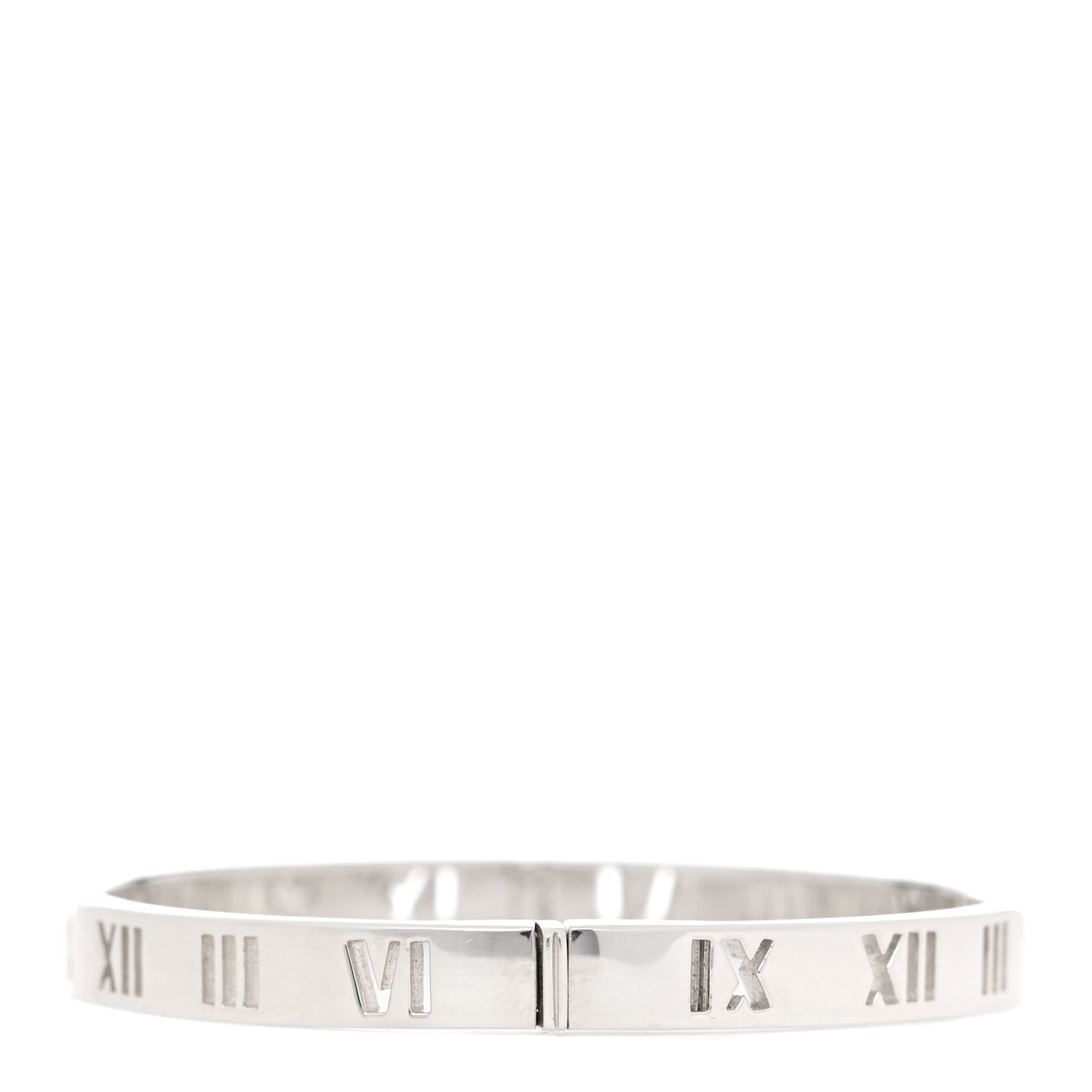 Sterling Silver Atlas Pierced Hinged Bangle Bracelet