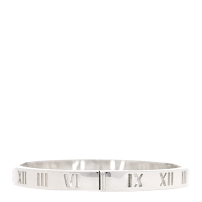 Tiffany Sterling Silver Atlas Pierced Hinged Bangle Bracelet 3 of 6