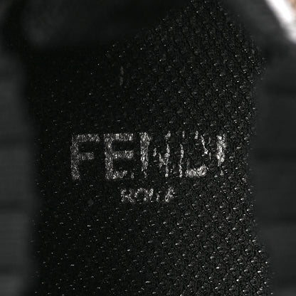 Fendi Stretch Yarn FF Stiff Band Rockoko Sneakers 38.5 Black White Tobacco 7 of 7