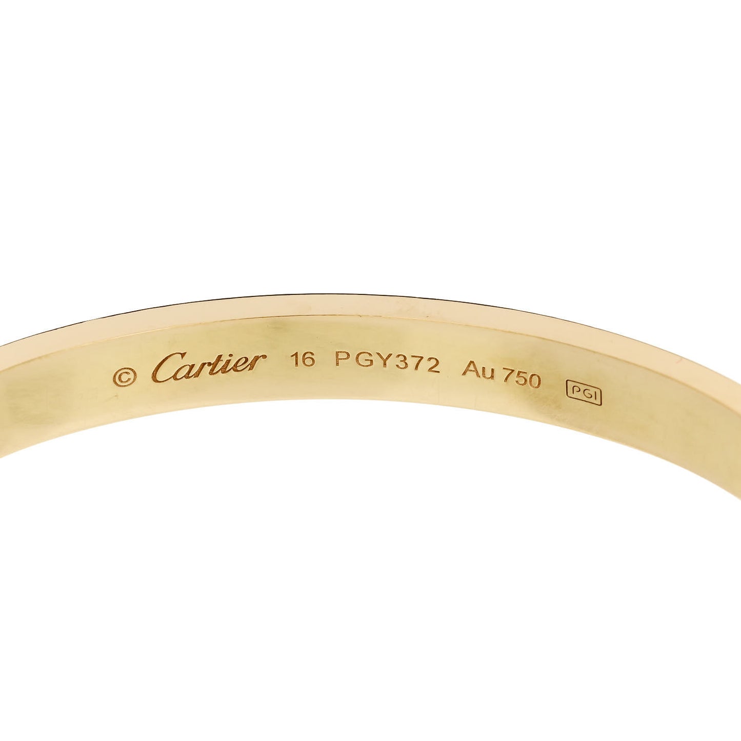 18K Yellow Gold Love Bracelet 16