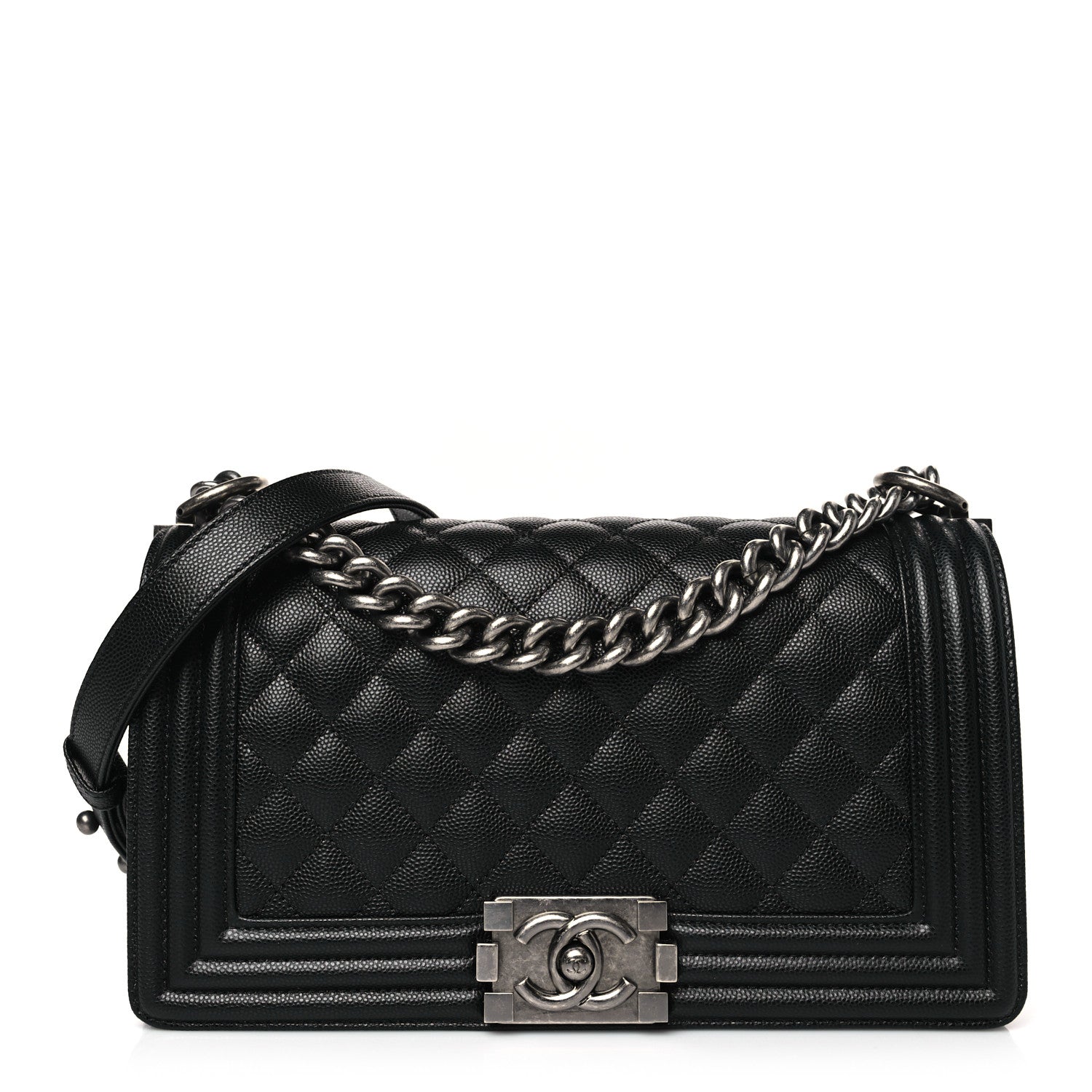 Chanel Caviar Quilted Medium Boy Flap Black 1 of 9