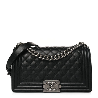 Chanel Caviar Quilted Medium Boy Flap Black 1 of 9