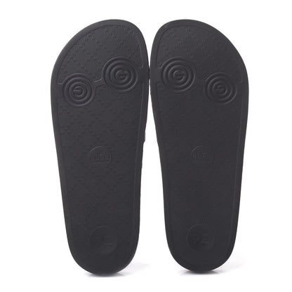 Gucci Rubber Web Mens Pool Slide Sandals 8 Black Mystic White Hibiscus Red Marine 5 of 9