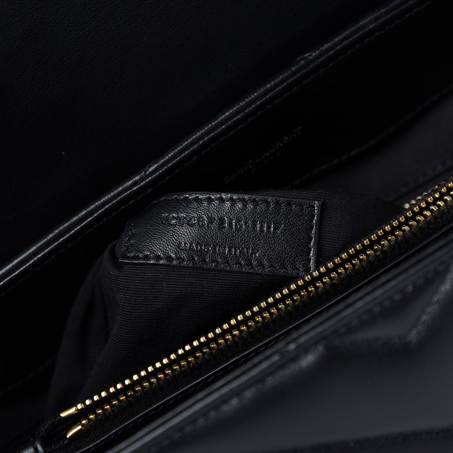 Calfskin Y Quilted Monogram Medium Loulou Chain Satchel Black