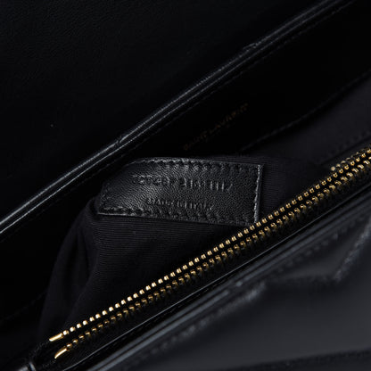 Saint Laurent Calfskin Y Quilted Monogram Medium Loulou Chain Satchel Black 9 of 10
