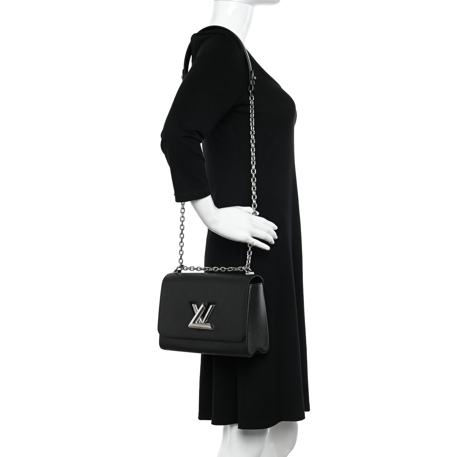 Louis Vuitton Epi Twist Shoulder Bag MM Black 2 of 9