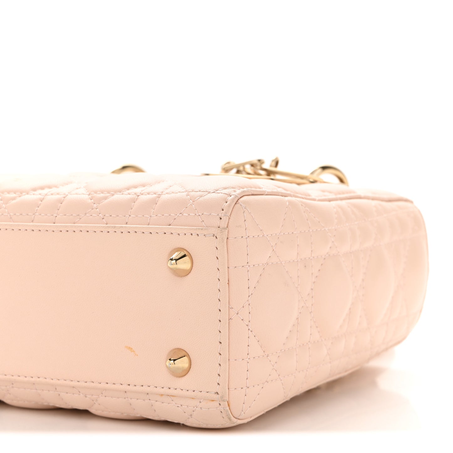 Lambskin Cannage Small Lucky Badges My Lady Dior Light Pink