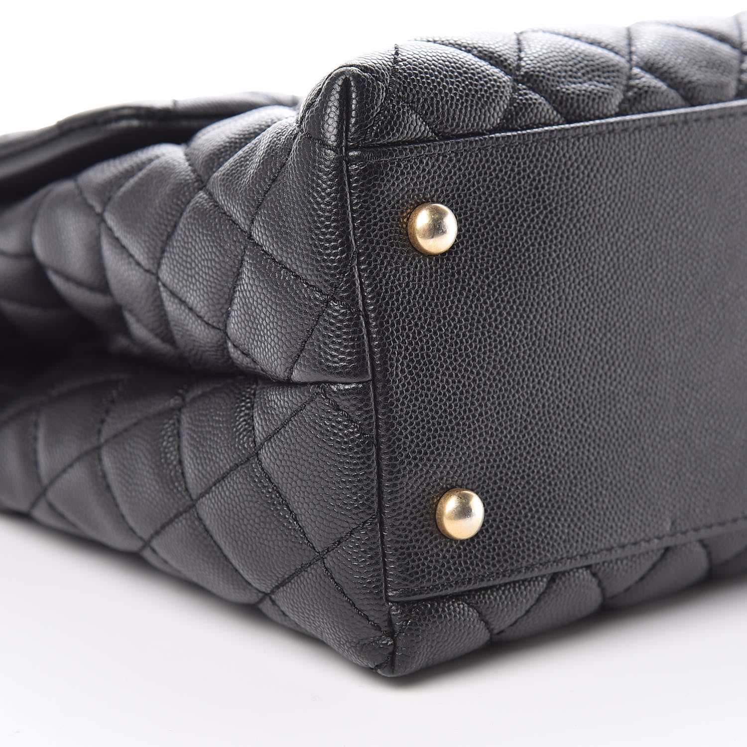Chanel Caviar Lizard Quilted Medium Coco Handle Flap Black 9 of 11