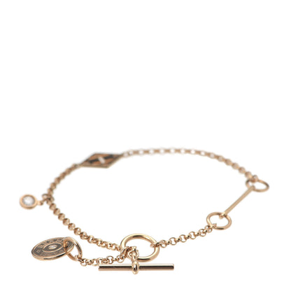 Hermes 18K Rose Gold Diamond Gambade Bracelet SH 3 of 8