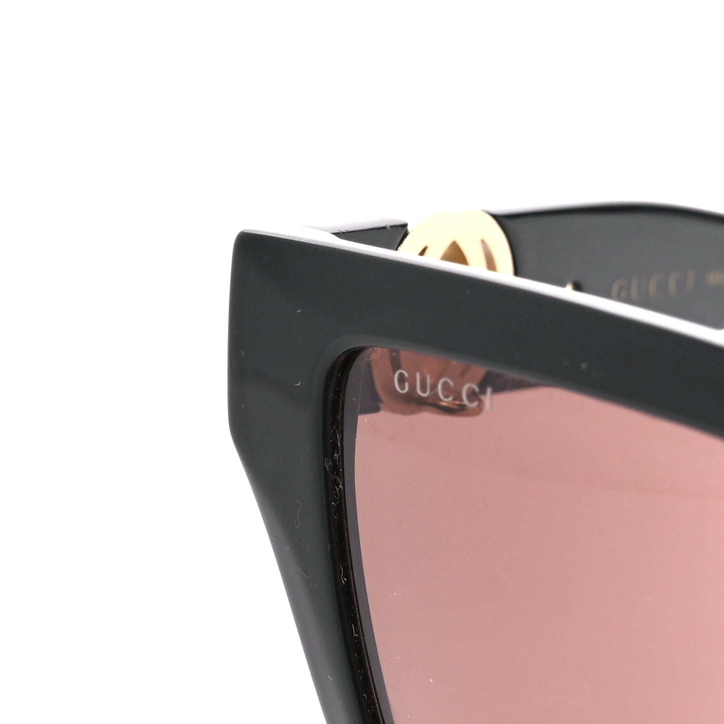 Acetate Square Frame Chain Sunglasses GG1023S Black