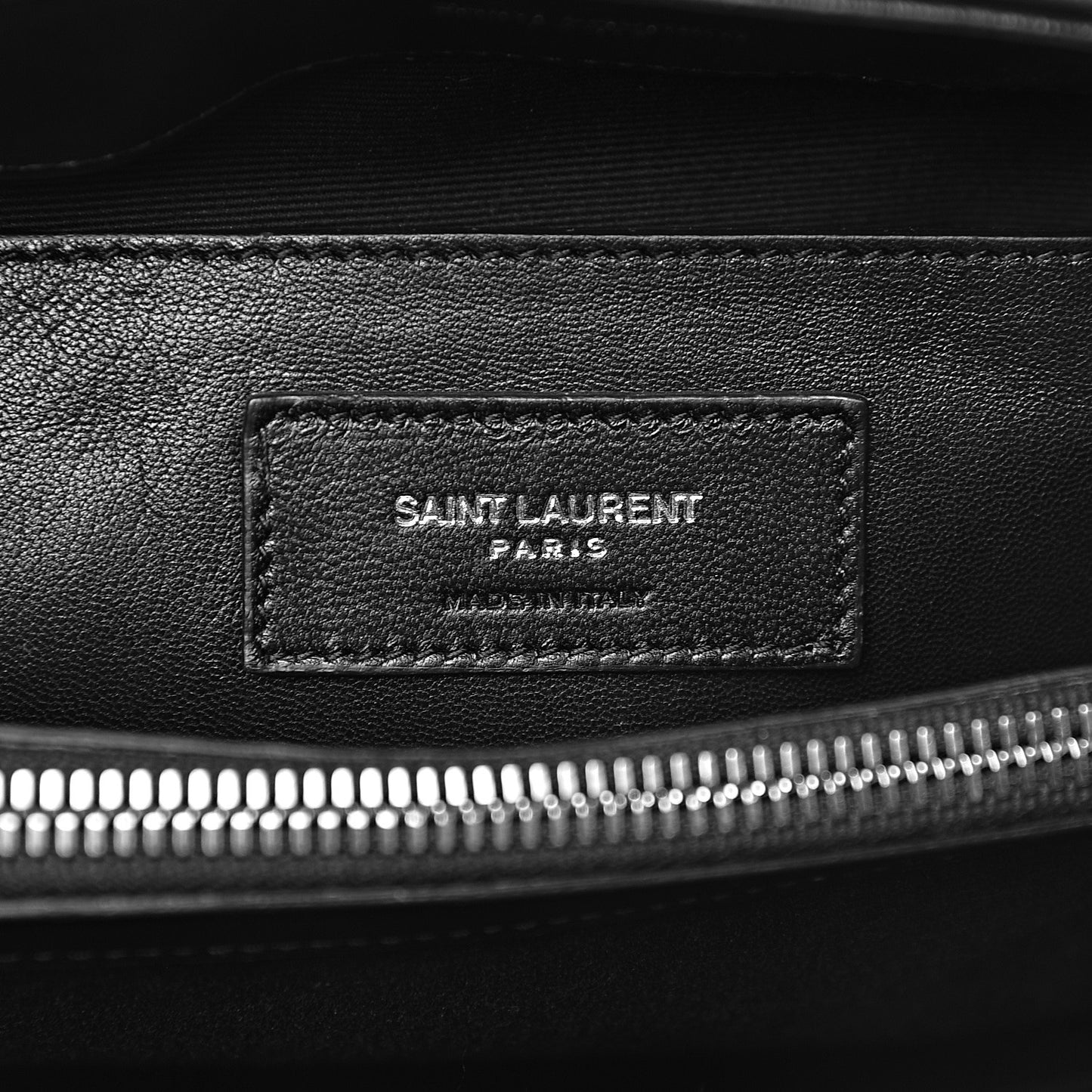 Calfskin Y Quilted Monogram Small Loulou Chain Satchel Black