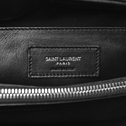 Saint Laurent Calfskin Y Quilted Monogram Small Loulou Chain Satchel Black 6 of 10