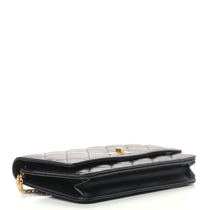 Chanel Aged Calfskin Quilted Reissue Wallet On Chain WOC Black 4 of 11