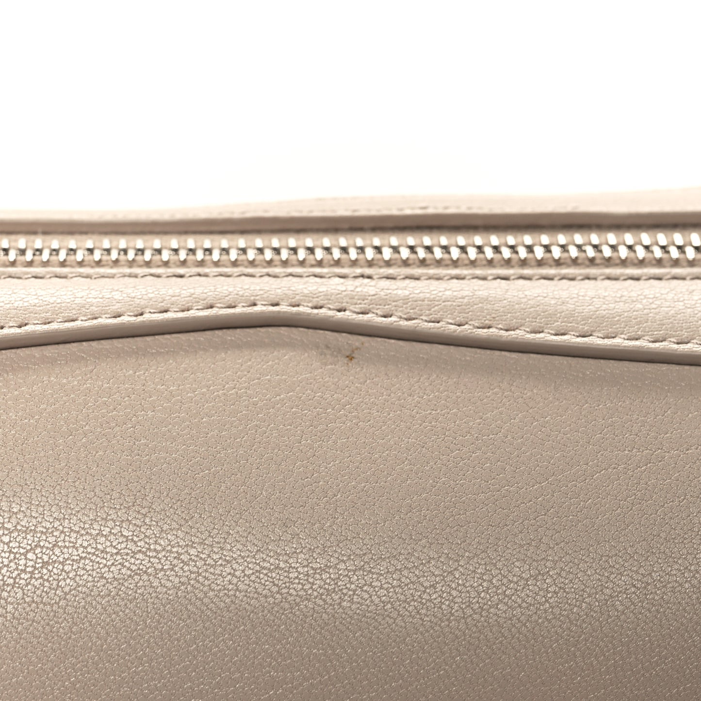 Shiny Goatskin Medium Le Teckel Bag Grege