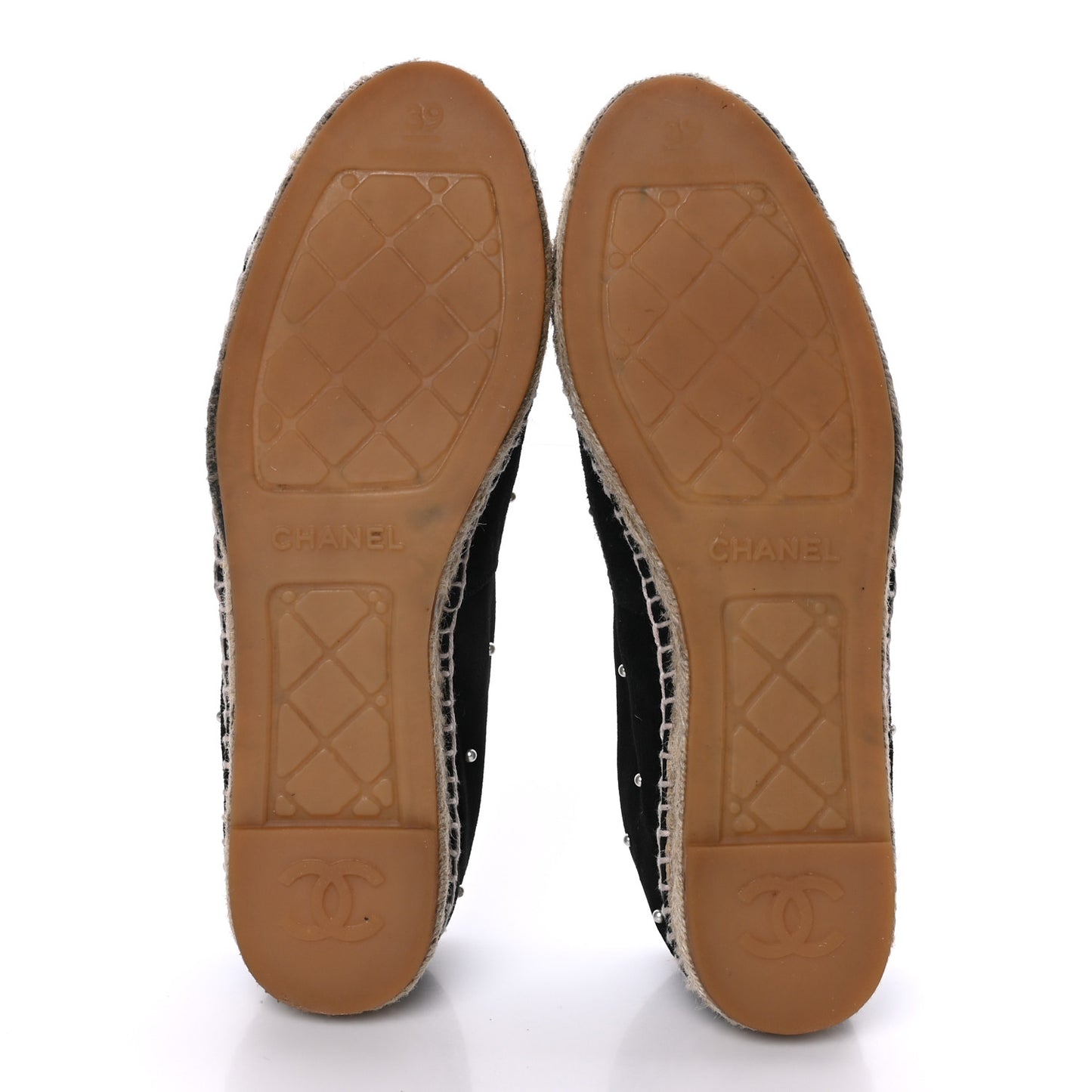 Suede Pearl CC Espadrilles 39 Black