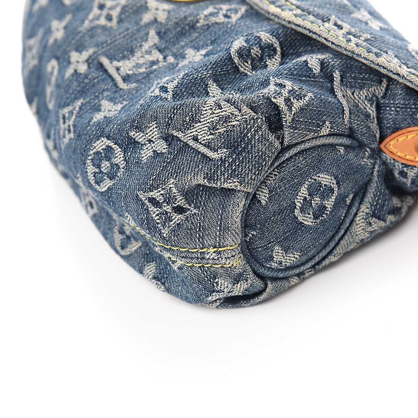 Monogram Denim Mini Pleaty Blue