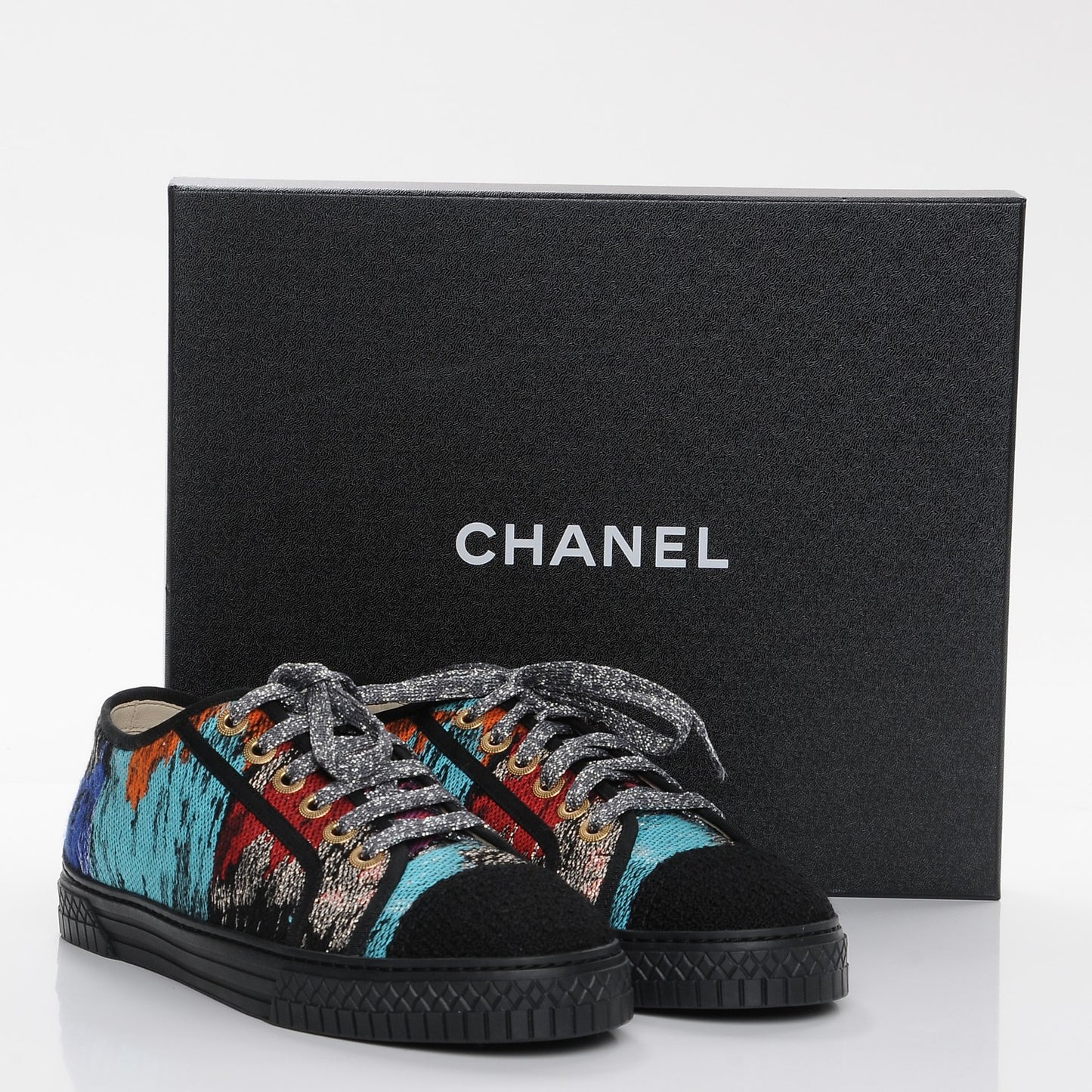 Tweed Low Top Sneakers 39 Multicolor Black