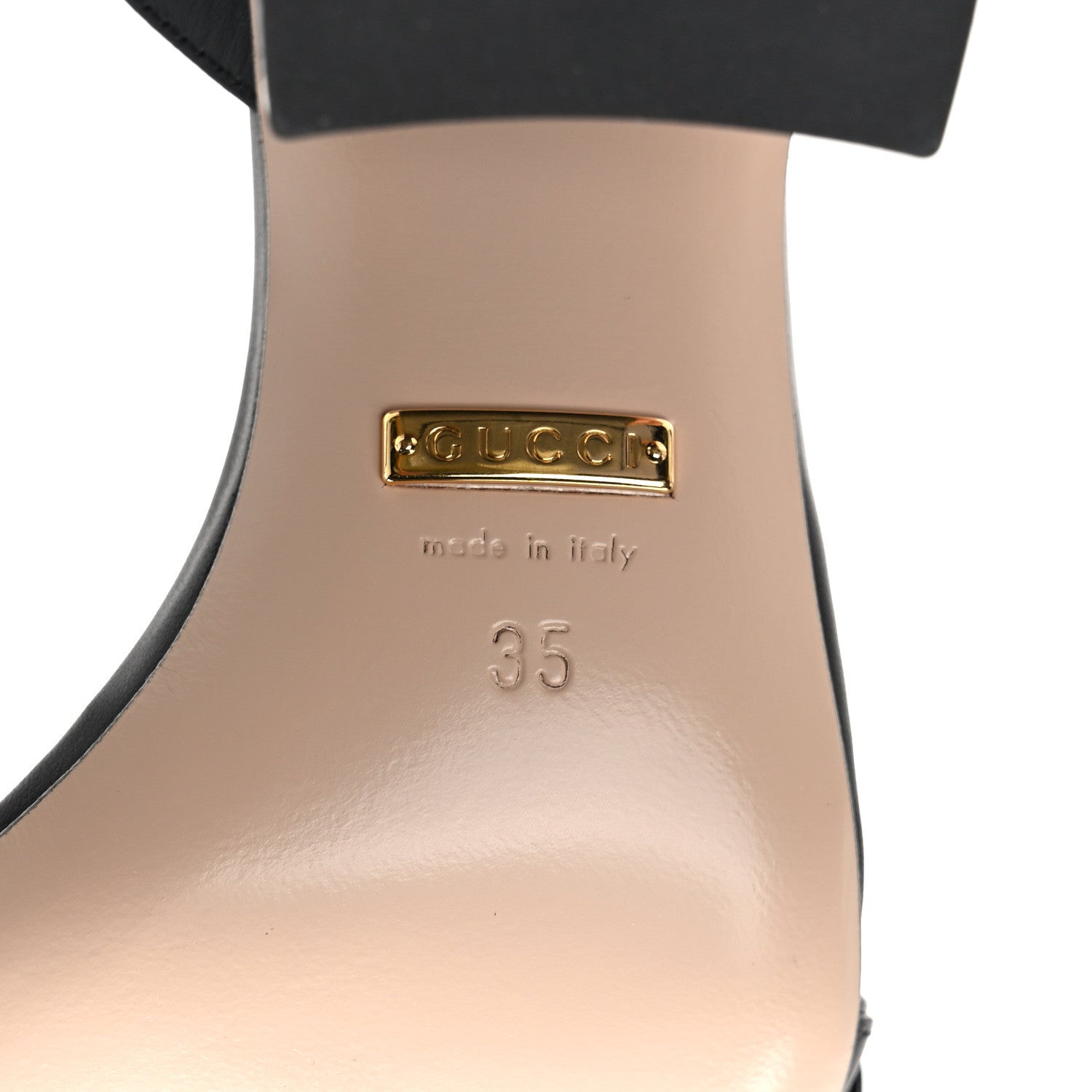 Gucci Lifford Calfskin GG Marmont Ankle Wrap 75mm Sandals 35 Black 6 of 8