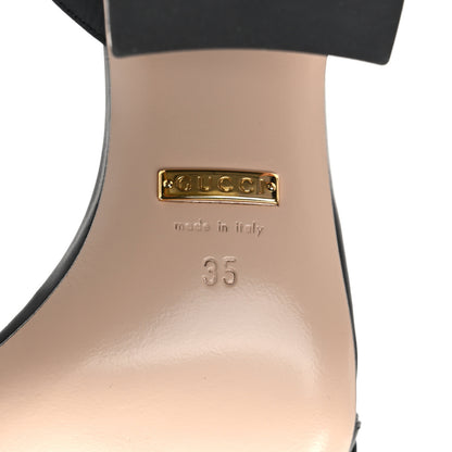 Gucci Lifford Calfskin GG Marmont Ankle Wrap 75mm Sandals 35 Black 6 of 8